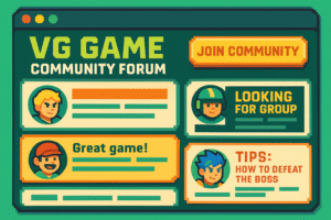 VG Game community forum on browser screen